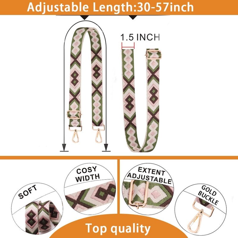 S-Jacorry Purse Strap Replacement Crossbody Wide Shoulder Strap Adjustable Canvas Straps Handbag Strap Replacement Belts - Image 3